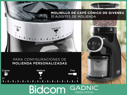 Imagen 5 de 10 de Molinillo De Cafe Electrico Profesional Gadnic 2 En 1
