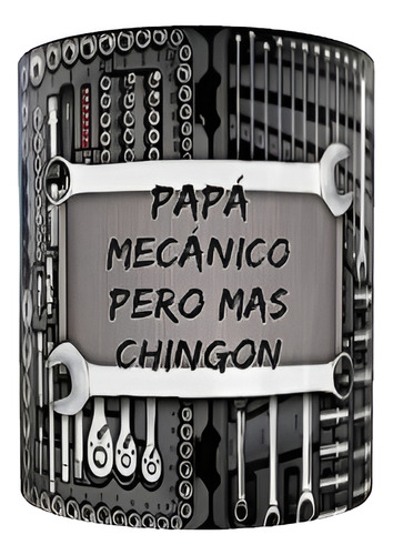 Taza Papá Mecanico Herramientas Mecánicas Taza De Café Negro