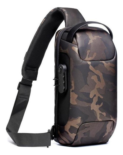 Mini Mochila Transversal Para Hombre Con Pecho Diagonal+usb