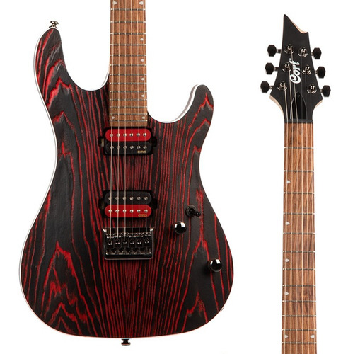 Guitarra Cort Kx-300 Etched Black Red Ebg 6 Cordas Emg + Nf