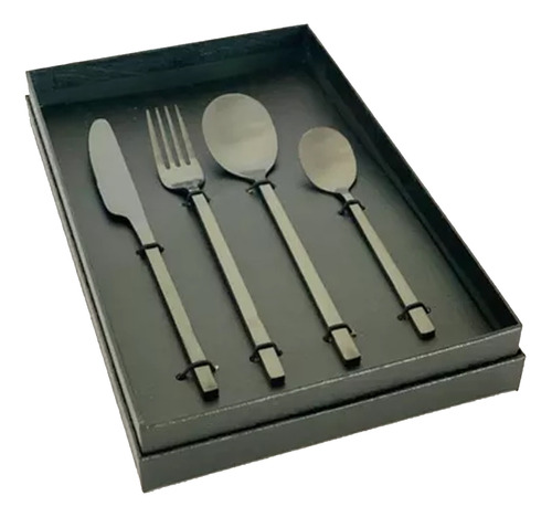 Set X4 Cubiertos Piura De Acero Inoxidable Linea Premium