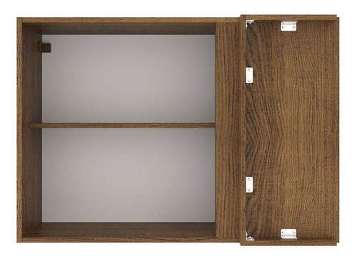 Armário Aéreo De Canto Madesa Agata 1 Porta Rustic/branco