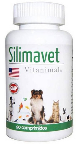 Imagen 1 de 4 de Silimavet Silimarina 90 Comprimdos Perro Y Gato. Np