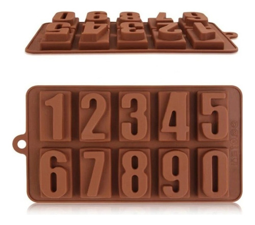 Molde Silicona 10x Números Bombón Repostería Hielo Chocolate