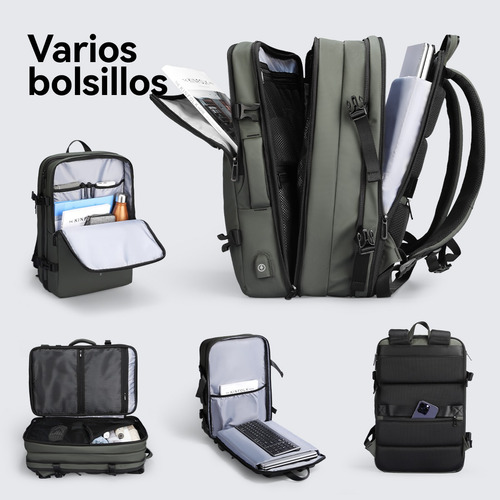 Mochila De Viaje Ykk (17.3) De Gran Capacidad Para Hombre