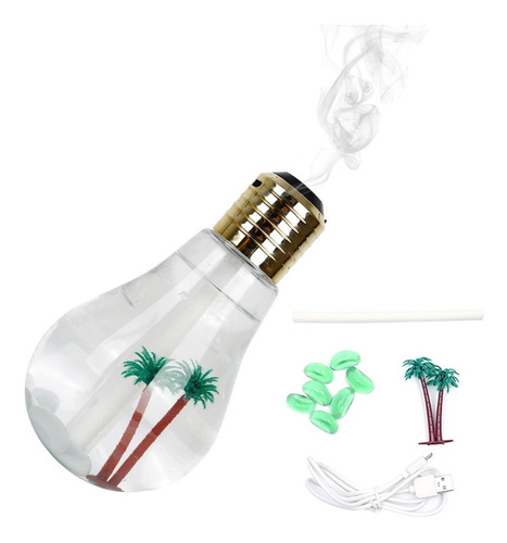 Humidificador Difusor De Aroma Tipo Bombilla Recargable Usb