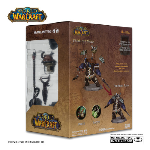Figura Mcfarlane World Of Warcraft Pandaren Monk Platinum