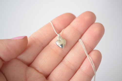 Cadenita C/ Dije De Corazon Pequeño - Plata Italiana 925