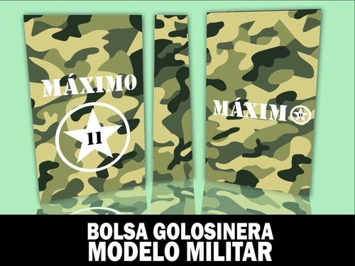 Camuflada Bolsa Golosinera Militar Soldado X10