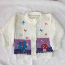 Comprar Saco Sweaters De Lana Nena Tejido Muy Abrigado Buen Estado