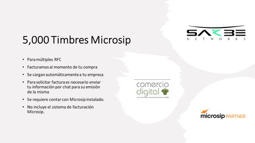 Paquete De 5000 Timbres / Microsip /comercio Digital