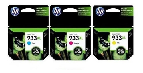 Cartucho Hp 933xl Original Cyan Magenta Amarillo 7110 7610