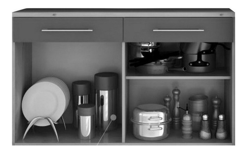 Imagem 3 de 3 de Balcão Duplo - Branco Branco
