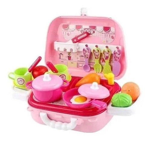 Maleta Cocinita Para Niña Fácil, Portable, Con Accesorios