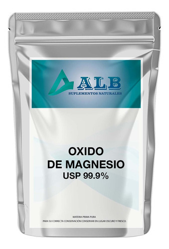 Óxido De Magnesio Grado Usp 99.9% Apto Consumo 500 Gr Alb