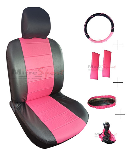 Kit Acces. Auto+ Cubre Volante+ Funda Cubre Asiento Ecocuero