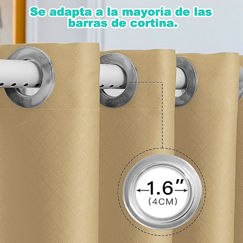 Cortina Imperial Lino Blackout 2pzs 240cm Alto X 150cm Ancho Beige