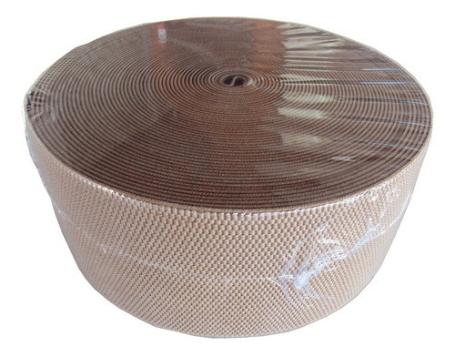 Elástico Almofadado Bege Estampa Colmeia 12cm X 20 Metros