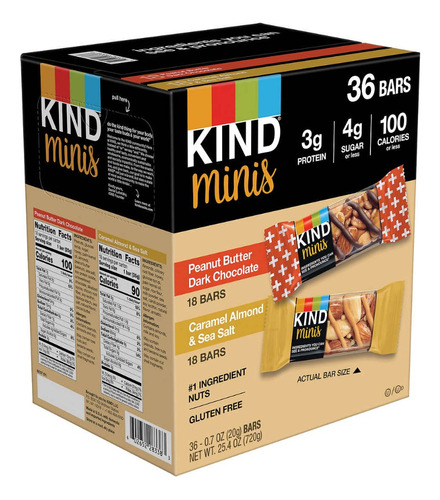 Kind Minis Nut & Spices Bar Barras De Proteinas 36un Variety