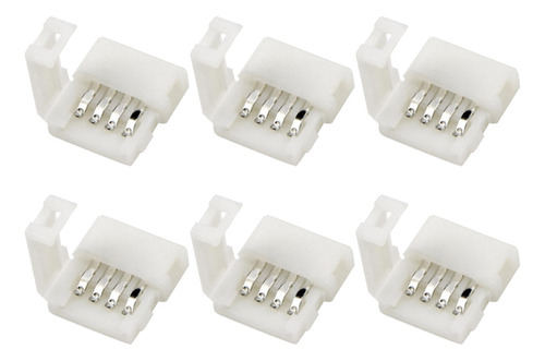 Clips Blancos Para Conectores De Esquina Rgb 5050 De 4 Pines