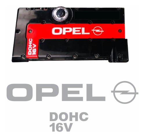 Adesivo Tampa De Valvulas Motor Opel Dohc 16v Prata