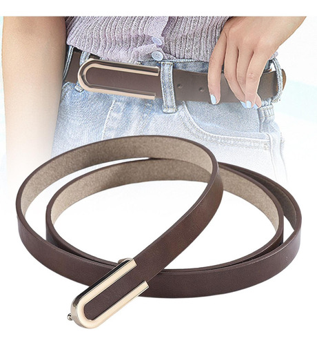 Cinturón De Cuero Para Mujer Cinturón De Cintura Delgado