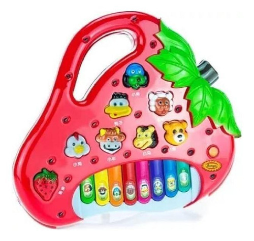 Brinquedo Piano Teclado Infantil Bichos Musical Moranguinho