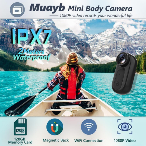 Mini Cámara Corporal 1080p, Cámara Corporal Portátil Con 180