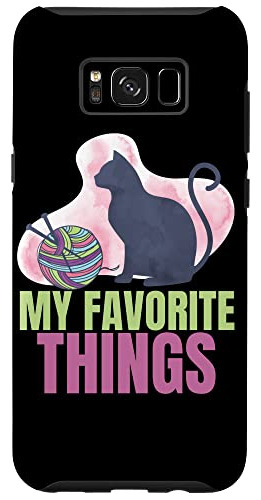 Funda Para Galaxy S8+ My Favorite Things Cats And Crochet-02