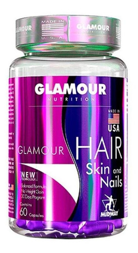 Hair, Skin And Nails 60 Caps Midway - Sem Sabor - Glamour