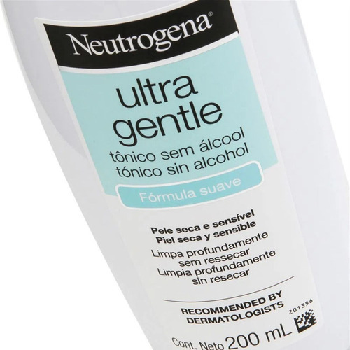 Neutrogena Tonico Ultra Gentle Piel Seca Y Sensible 200 Ml