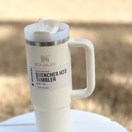 Stanley Quencher 30oz Vaso Taza Mug Termo Asa Con Funda Prot Crema-violeta Quencher