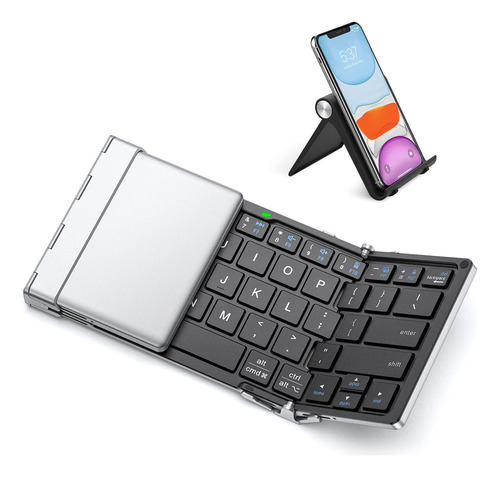 Teclado Plegable, Teclado De Viaje Bluetooth Iclever, Sincro