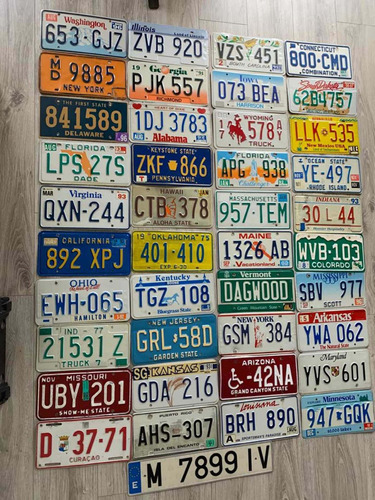 Placas Originales De Eeuu 1980-1992 Colección