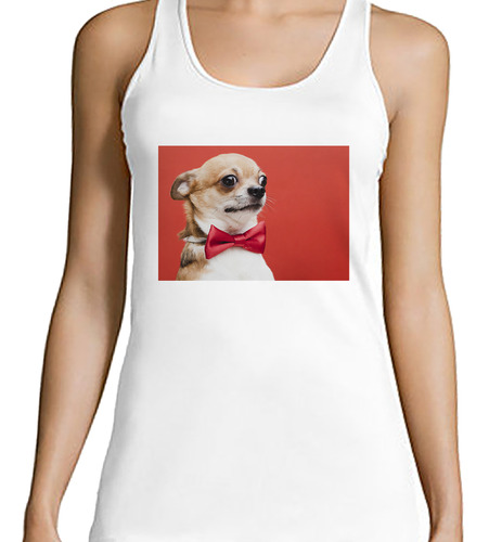 Musculosa Mujer Perros 7 Perro Gracioso Mirando Camara