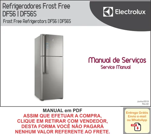 comprar Manual Técnico Serviço Refrigerador Electrolux Df56 Df56s