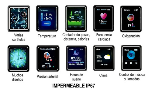 Reloj Smart Watch Multifuncion Impermeable /buetooth Mod2023