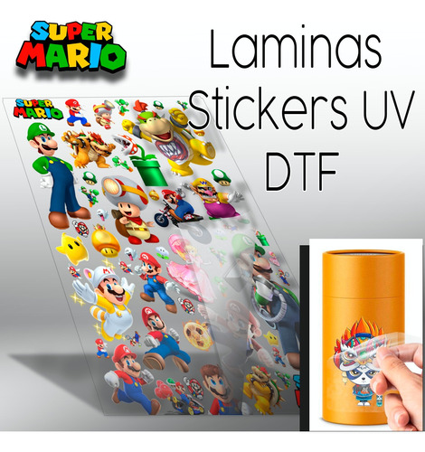 Stickers Uv Dtf Super Mario Bross