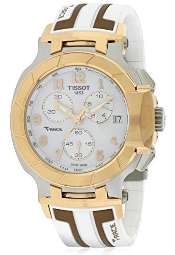 Reloj Tissot T-race Con Esfera Blanca Ss Silicone Chrono Qua
