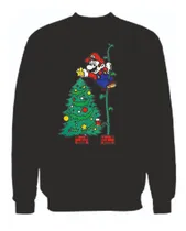 Comprar Buzos Navideños Navidad Mario Bross Niños Adultos Sam1