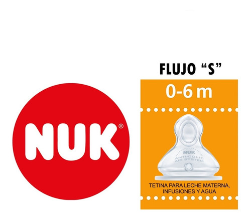 Imagen 3 de 9 de 2 Tetinas 0-6 Meses Nuk Para Mamaderas First Choice+ Flujo S