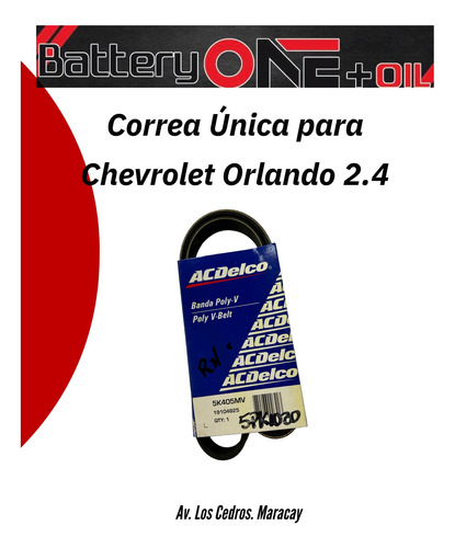 Correa Unica Orlando (5pk-1030) Acdelco