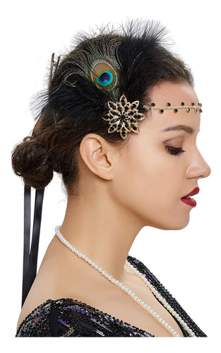Anglacesmade - Diadema De Plumas Con Clip Para El Pelo, Dise