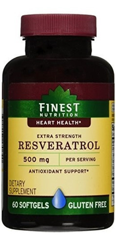 Finest Nutrition Resveratrol 500mg Extra Strength, Softgels,
