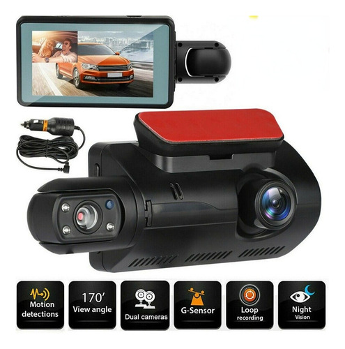 Cámara Dual Del Coche De Dashcam 1080p Dvr