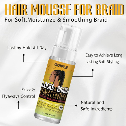 Strong Hold Braid Gel Braid Mousse Tames Frizz Gel Suavizant