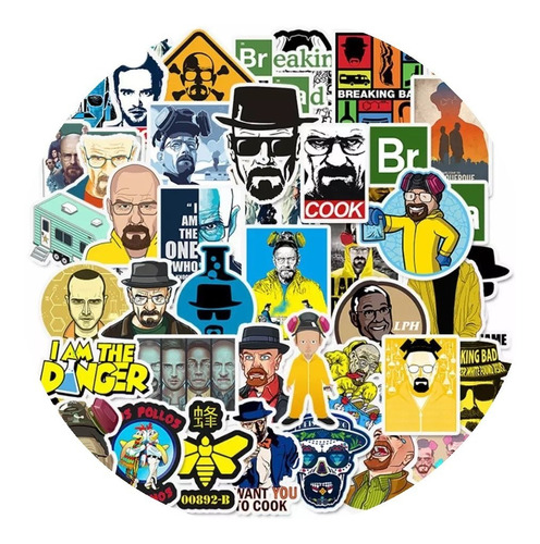 Set Sticker Breaking Bad - Decorativo Stickers Skateboard 50