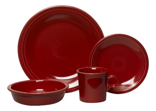 Juego De Cubiertos Fiesta 4 Piezas Escarlata - Fiestaware Escarlata