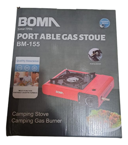 Cocina De Gas Portátil Boma Camping Dual