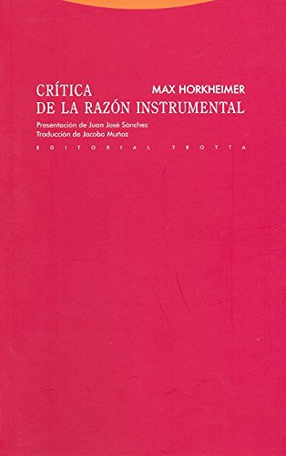 Critica De La Razon Instrumental - 2ª Edicion -estructuras Y
